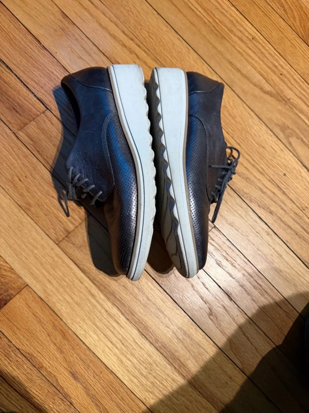 Clarks Sharon Crystal Leather wedge oxford metallic cushion 9 Perforated Lace-Up - Picture 5 of 9